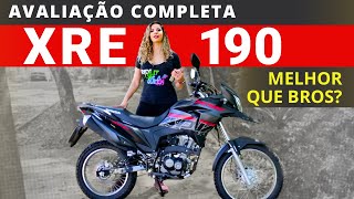 TESTE XRE 190  PONTOS POSITIVOS E NEGATIVOS CONSUMO E SEGURO  XRE 190 VS BROS  REVIEW [upl. by Acalia]