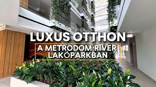 KIADVA  Újépítésű Elegáns Lakás Két Erkéllyel és Dunai Panorámával a Metrodom River lakóparkban [upl. by Alaaj829]