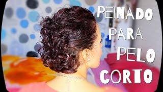 ♡Peinado para cabello rizado corto♡ curlyhair [upl. by Raveaux]