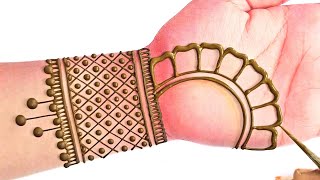 Eid Latest Easy Dotted Mehandi Designs Stylish Mehndi design Simple mehndi  Henna Front hand [upl. by Ennagrom983]