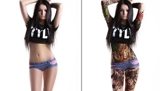 Photoshop Tutorial  Hướng dẫn ghép hình Tattoo trong Photoshop [upl. by Ayotl758]