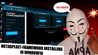 How to install metasploitframework in windows10 2022 mestasploit complete tutorial [upl. by Ynos317]