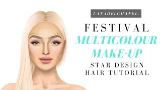 FESTIVAL Makeup using Stardoll Stardeisgn Hair  LanaDelChanel [upl. by Idid]