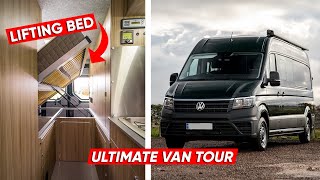 The Ultimate VW CRAFTER Van Tour  HUGE BED [upl. by Notyrb]