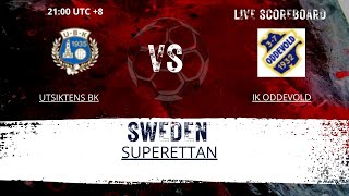 Utsiktens BK VS IK Oddevold SWEDEN Superettan LIVESCORE [upl. by Akvir]