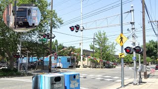 30th St Railroad Crossing  SacRT Light Rail Turns Back amp Crossover Switch  Sacramento CA [upl. by Alyss779]