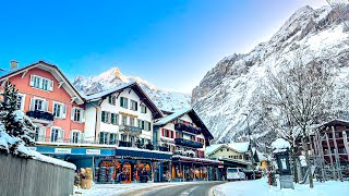 Winter in the Swiss Alps ❄️ Grindelwald is full of snow 🇨🇭 Scenic drive [upl. by Urata98]