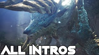 Monster Hunter World Iceborne  All Monster Intros [upl. by Adlih]