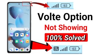 volte option not showing  android mobile volte problem  enable volte setting [upl. by Yeung]