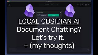 Obsidian AI and GPT4All  Run AI Locally Against Your Obsidian Vault [upl. by Malin]