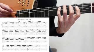 《 Guitar Exercise 100 》 Practice from Hanon N°2 in C ピアノ教本「ハノン」を使ってエクササイズ 【TAB ⇒ 概要欄】 ♩ 60 [upl. by Faden]