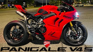 Ducati Panigale V4S LOUD MOTO GP SOUND BST Carbon Wheels WSBK Spark Titanium Exhaust  Revs  end [upl. by Ravaj]