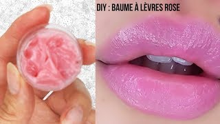 DIY  Ma recette de baume à lèvres rose❄ facile et rapide [upl. by Enelehcim692]