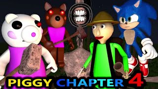 PIGGY VS BALDI amp SONIC chapter 4 roblox game horror book 1 [upl. by Ahsercul799]