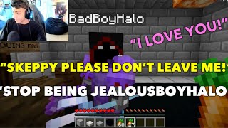 BadBoyHalo CRIES Over Skeppy Finding Love JealousBoyHalo [upl. by Acsecnarf]