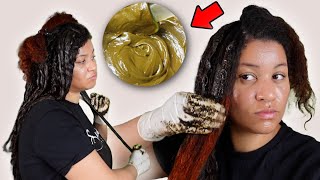 I dyed my natural hair with HENNA I did not expect this 😳 [upl. by Sandberg]