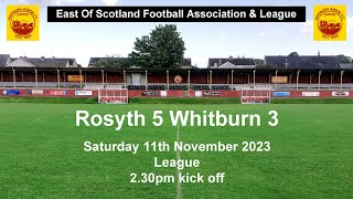 Rosyth v Whitburn 11112023 [upl. by Anicart282]