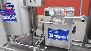 300L Milk Pasteurizer Homogenizer Cooler [upl. by Zina692]