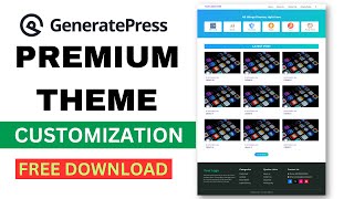 GeneratePress Premium Theme Customization  GeneratePress Tutorials in Hindi 2024 [upl. by Ehc]