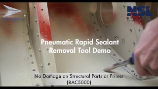 Pneumatic Rapid Aircraft Sealant Removal Tool  Demo of Aerowing RDS [upl. by Hotze]