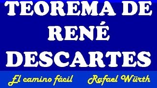 TEOREMA DE DESCARTES  POLINOMIOS  Demostración y ejemplos VERÁS QUE ES FÁCIL [upl. by Adlog]