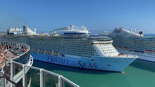 Odyssey Of The Seas sail away from CivitavecchiaRome Italy [upl. by Hooke375]