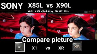 Sony X90L vs X85L compare picture [upl. by Anihsit]