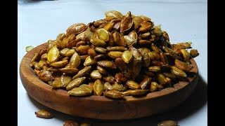 Roasted Pumpkin Seeds Recipe [upl. by Sihtnyc]