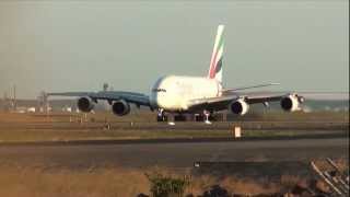 Emirates Airlines A380800 A6EDP Aircraft landing on 34L runway Sydney Airport Full HD [upl. by Nnylaf]