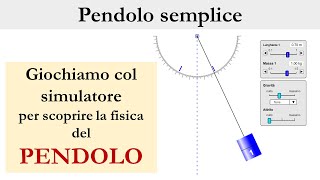 Pendolo semplice  giochiamo col simulatore [upl. by Ahsillek]