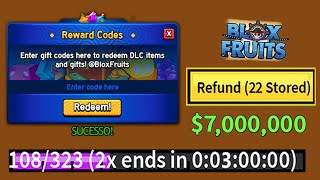 NOVO CÓDIGO  30 CÓDIGOS DE 2X XP BELI E RESET NO BLOX FRUITS 2024  blox fruit codes [upl. by Ditmore]