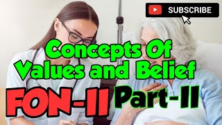 Concept of Values and Belief FONII UnitII PartIIProfessional Nurses Value For BSN Students [upl. by Demmy762]