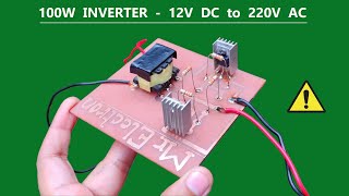 12V DC to 220V AC Converter 100W Inverter  School Project Idea 2022 [upl. by Eisak]