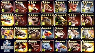 ALL MAX LEVEL 40 CENOZOICS JURASSIC WORLD [upl. by Ebberta345]