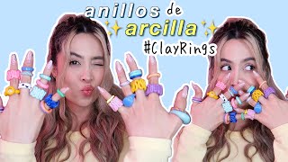 Como Hacer los Anillos de Arcilla de Tiktok DIY Chunky Clay Rings [upl. by Shafer]