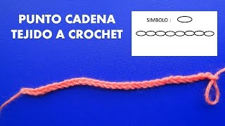 Como Tejer el Punto cadena tejido a crochet paso a paso [upl. by Dodson561]