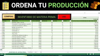 EXCEL  como Hacer un SISTEMA de INVENTARIO de MATERIA PRIMA y PRODUCTOS TERMINADOS 📦  PARTE 1 [upl. by Mason]