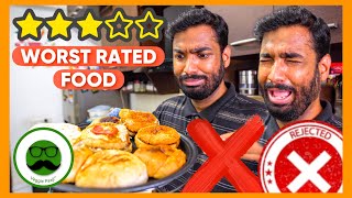 Eating Worst Rated Food For 24 Hour Food Challenge  Veggie Paaji [upl. by Yetac]