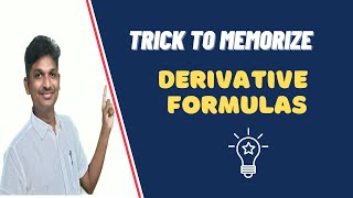 DERIVATIVE FORMULAS  DIFFERENTIATION FORMULAS  TRICK TO MEMORIZE DERIVATIVE FORMULAS [upl. by Anihtyc419]