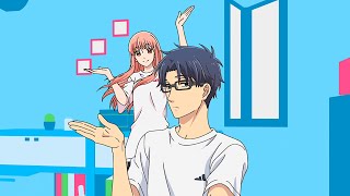 that one anime opening with cute hand movements  wotaku koi wa muzukashii op [upl. by Acirtap]