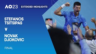 Stefanos Tsitsipas v Novak Djokovic Extended Highlights  Australian Open 2023 Final [upl. by Hairehcaz]