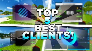 TOP 5 BEST CLIENTS FOR Minecraft Bedrock 120 Pocket Edition Xbox Windows 10 PS5 [upl. by Noirad]