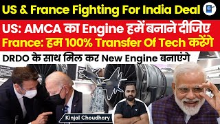 US amp France Compete For AMCA Jet Engine Deal  Saffran Offers 100 Transfer Of Technology  Kinjal [upl. by Ennairod]