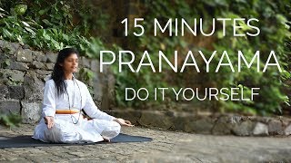 15 Minutes Pranayama  Do It Yourself  SRMD Yoga [upl. by Assile]