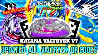 KATANA VALTRYEK V7  GAMEPLAY  QR CODES  All Valtryek QR Codes  BEYBLADE BURST QUAD DRIVE [upl. by Namron]