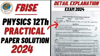 Fbise Physics Class 12th Practical Paper 2024  Federal Board Exam [upl. by Martijn947]