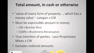 Gross income  total amount in cash or otherwise [upl. by Tabor]