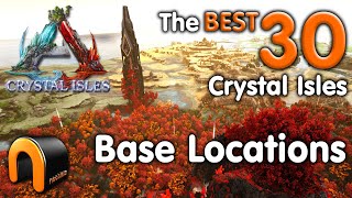 ARK Crystal Isles BEST BASE LOCATIONS [upl. by Ruvolo]