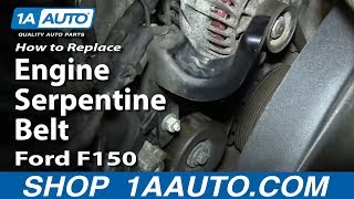 How To Replace Engine Serpentine Belt 46L54L V8 0408 Ford F150 [upl. by Tollmann]