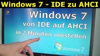 Windows 7  IDE auf AHCI umstellen [upl. by Zeni]